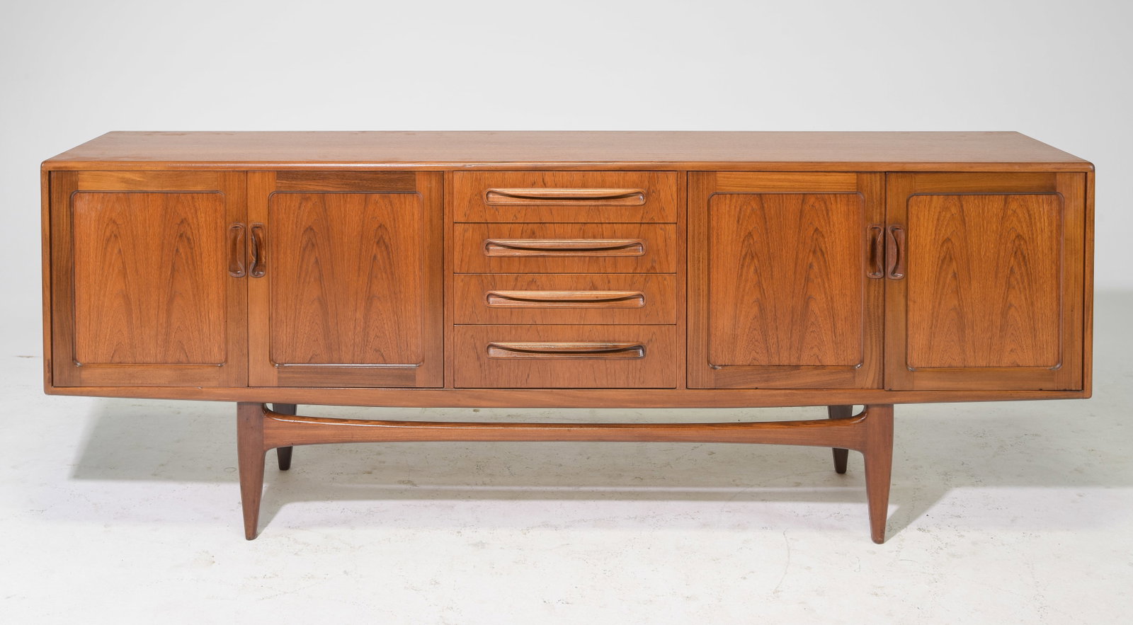 Mid Century Large "Fresco" Sideboard - G-Plan #2: This Danish Modern Style Teak Credenza is made by Mid Century Modern Furniture Maker G Plan ( GPlan ) & is part of their "Fresco" Range. - 31.5 inches tall x 84 x 18