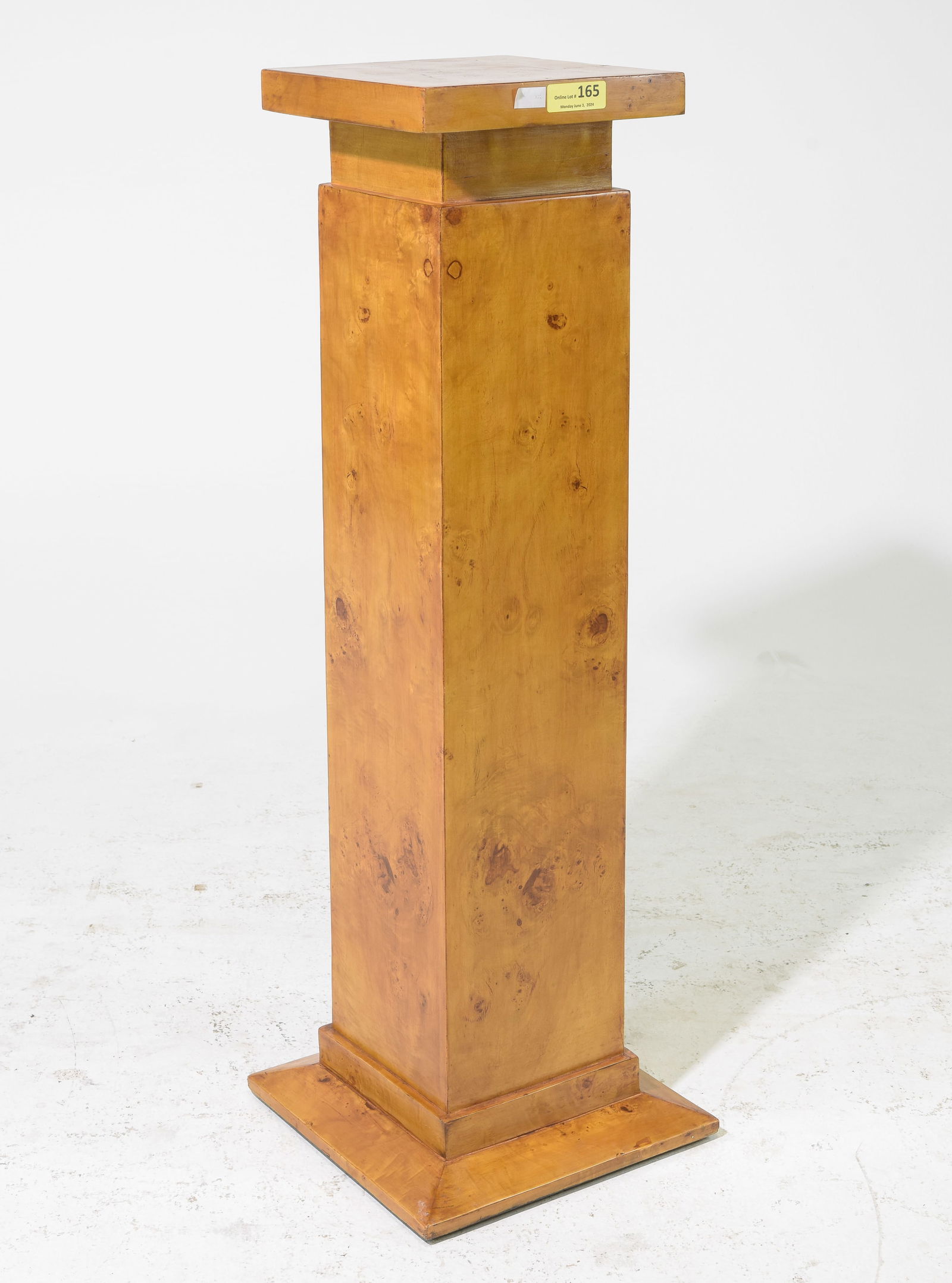 Art Deco Style Burled Pedestal / Stand (1 of 3)