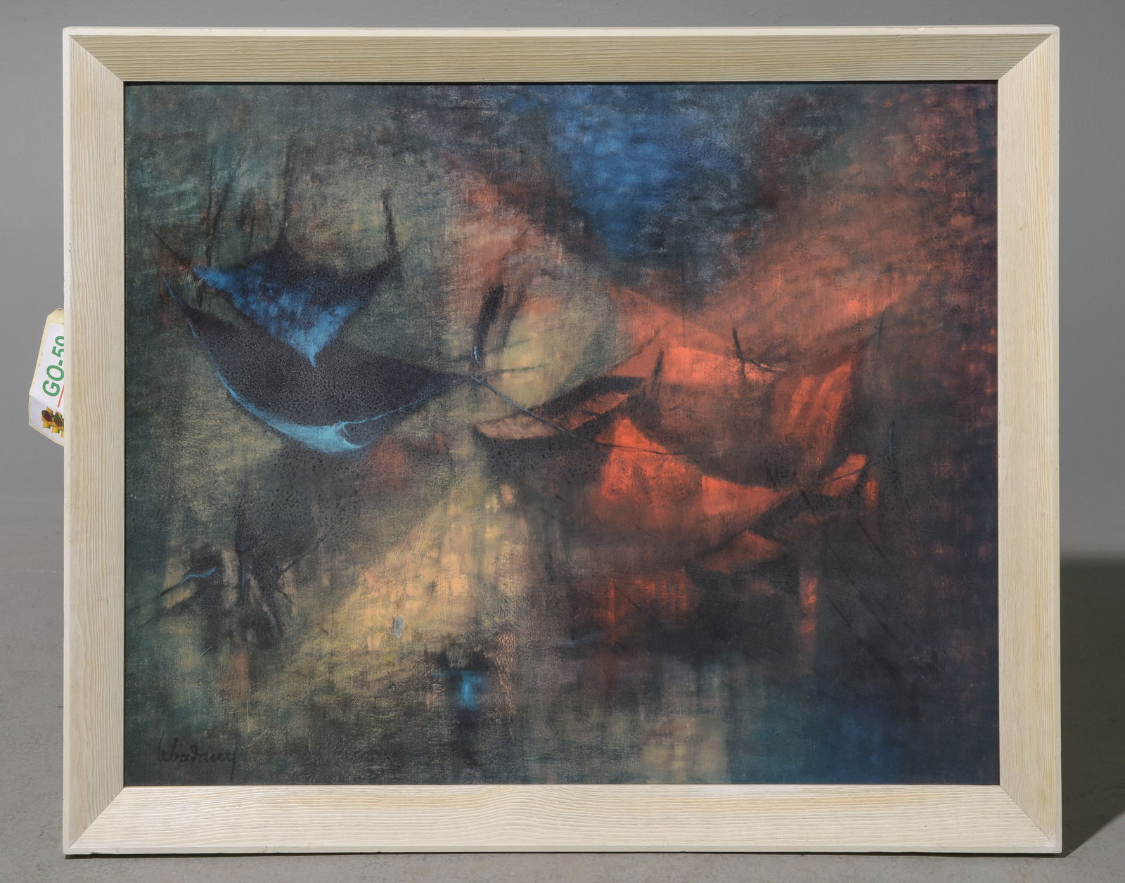 Framed Abstract Art "Fishing Nets" by La Ba Dang (1 of 3)