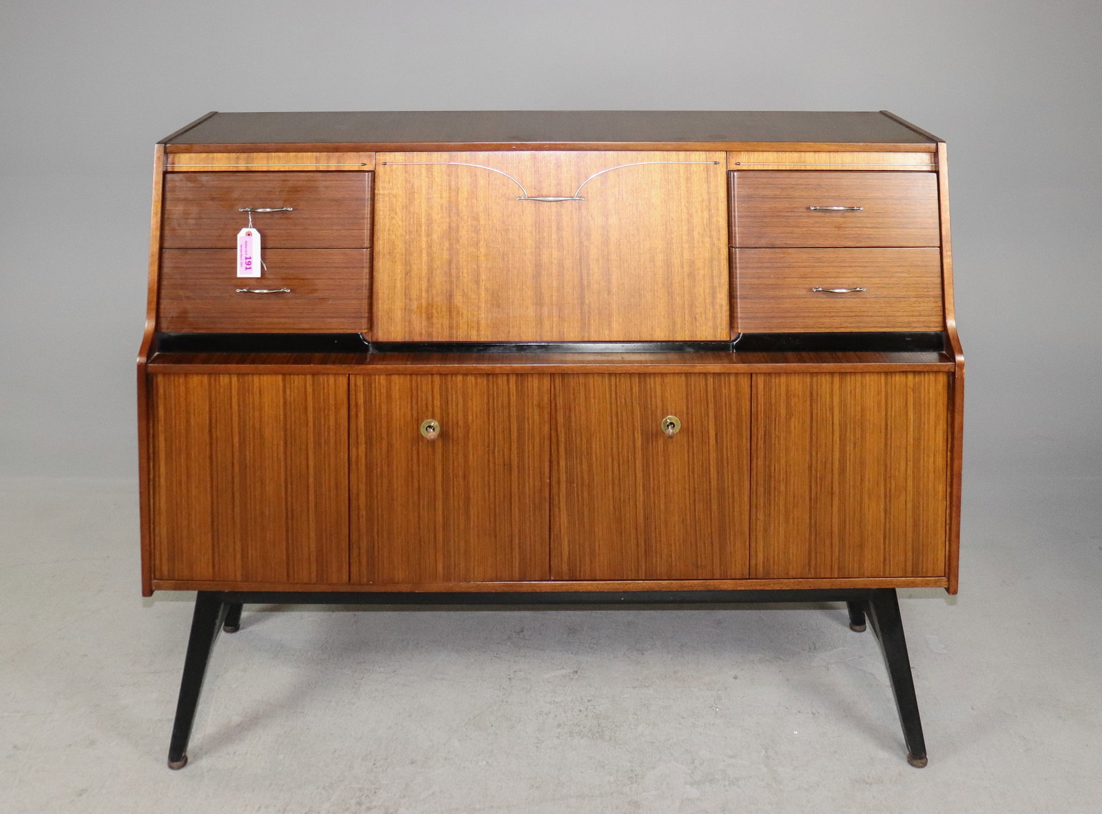 Mid Century Modern Cocktail Sideboard - Beautility: Danish Modern Style Cocktail Sideboard by Beautility - 43 in tall x 54 x 18.5