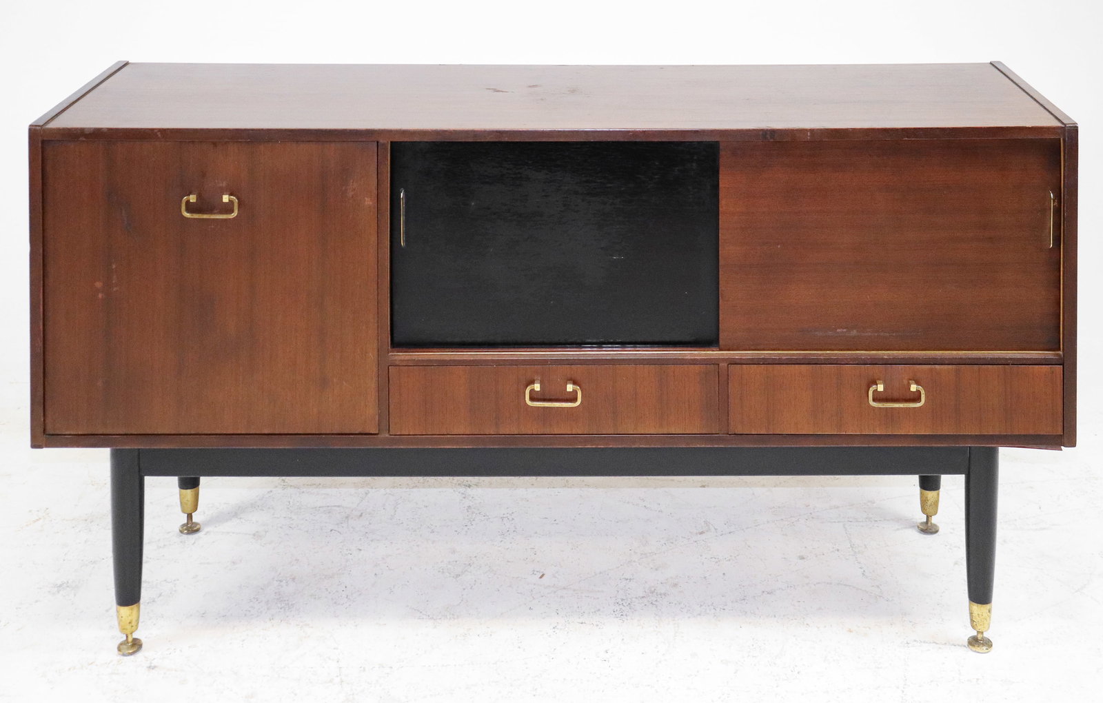 Mid Century Modern Tola Sideboard by Gplan: Danish Modern Style Tola Sideboard by Gplan - 30.5 in tall x 56.5 x 17