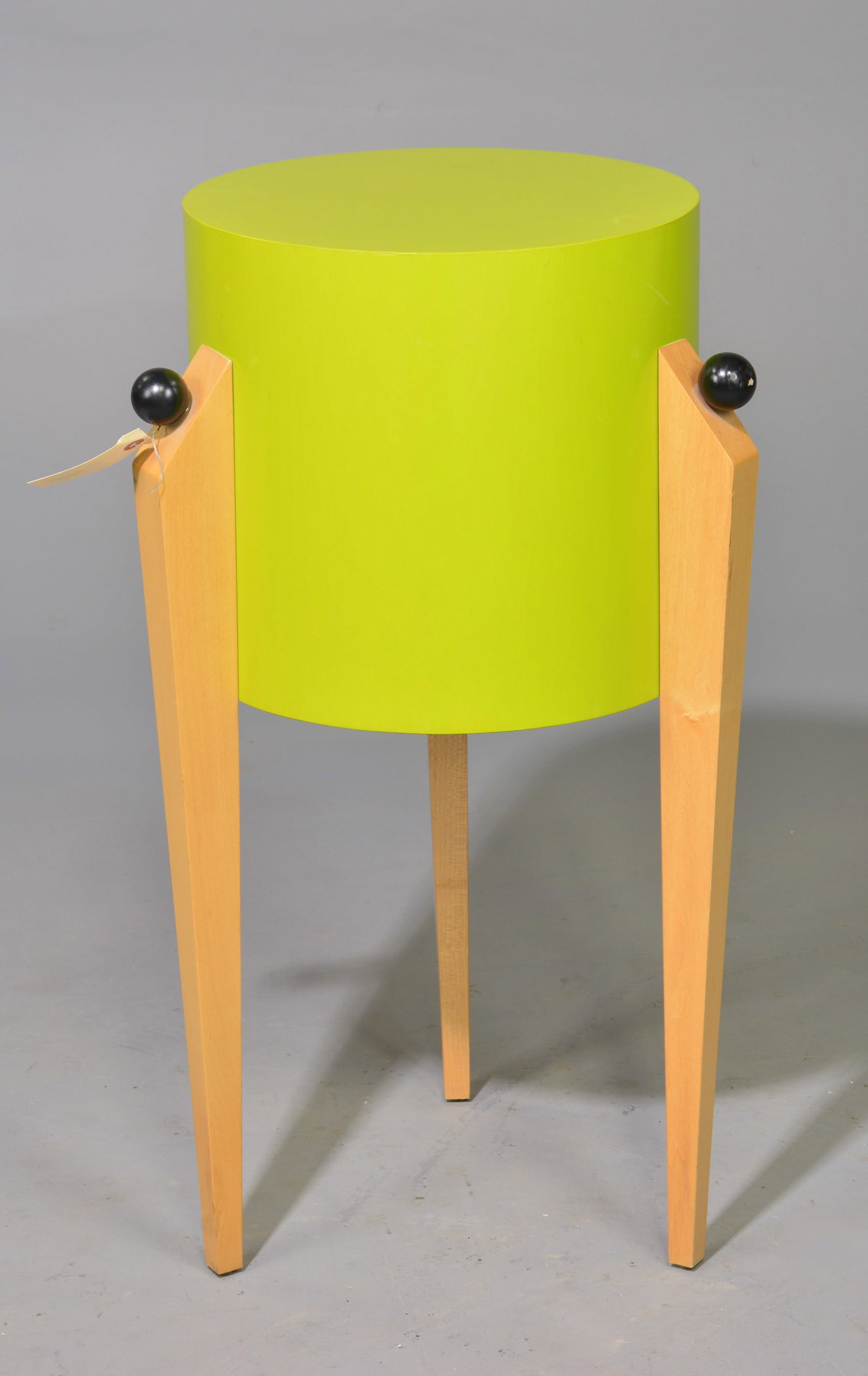 Lime Green Post Modern Plant Stand / Occasional Table (1 of 3)