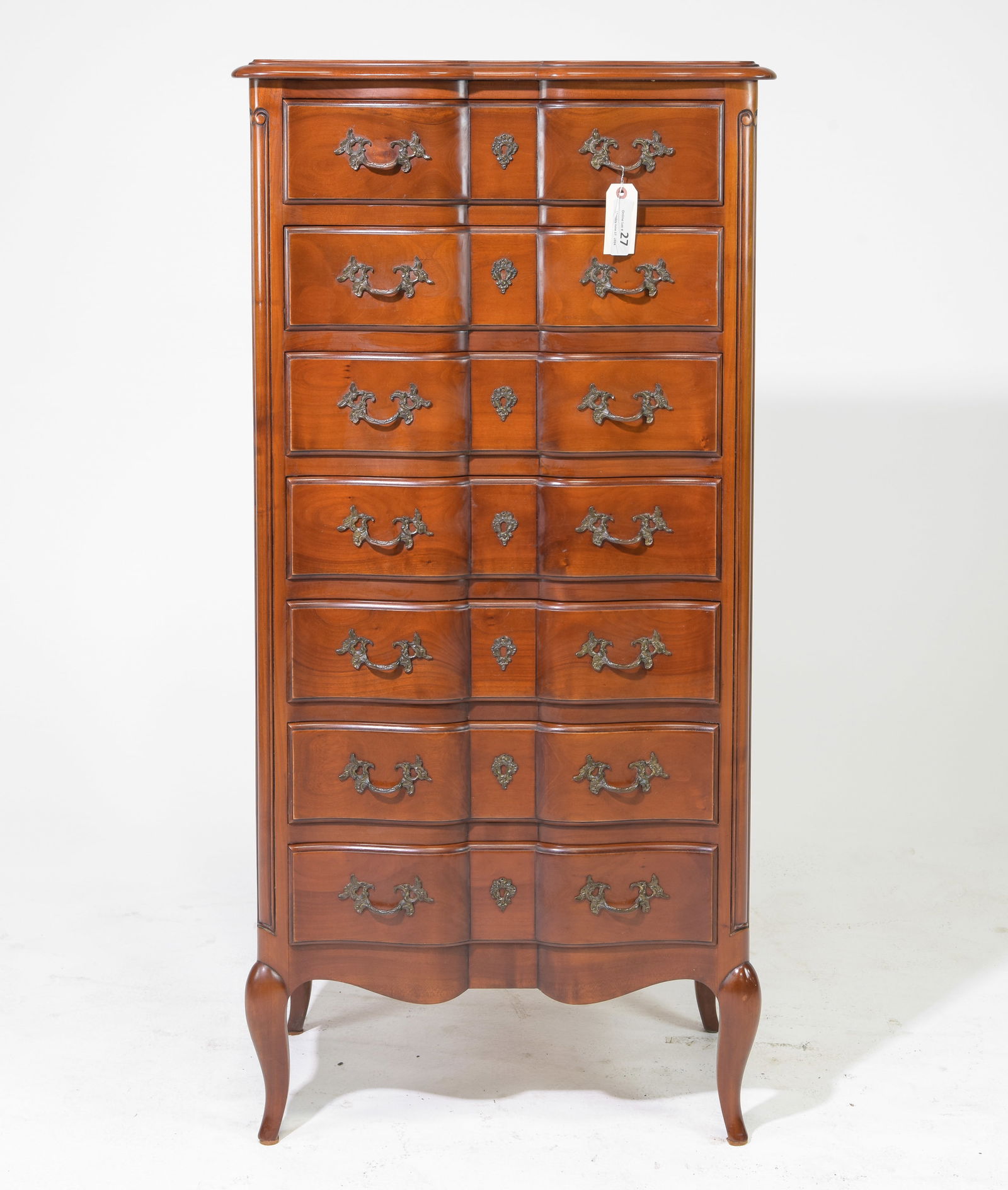 Louis XV Style Semainier / 7 Drawer Cherry Chest (1 of 6)