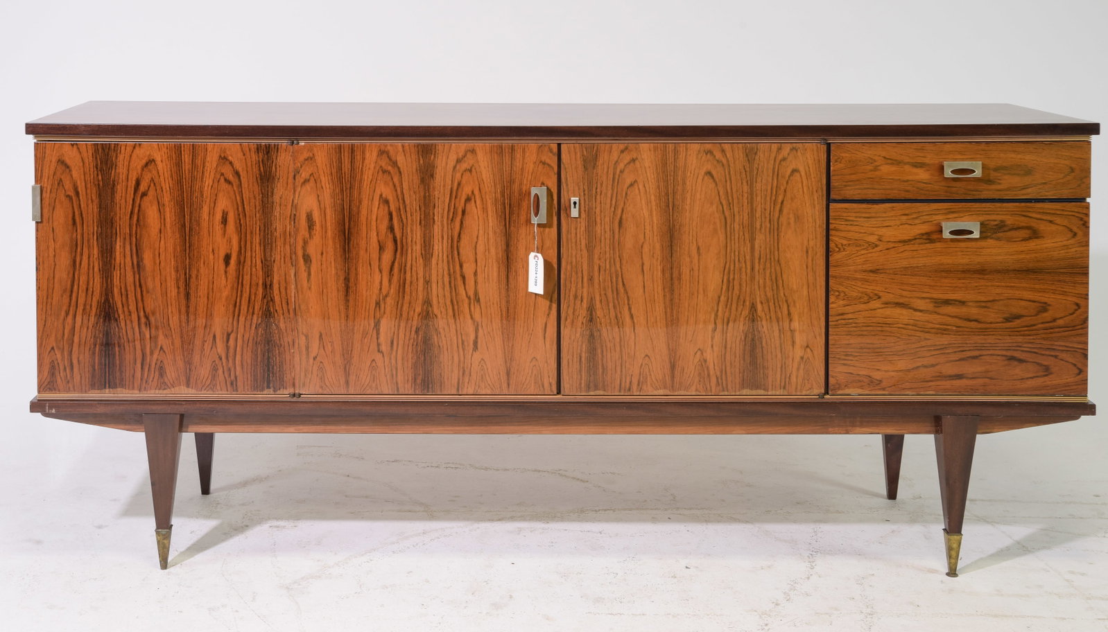 French Mid Century Modern Style Sideboard: French Mid Century Modern Style Sideboard - 37.5 in tall x 87 x 21