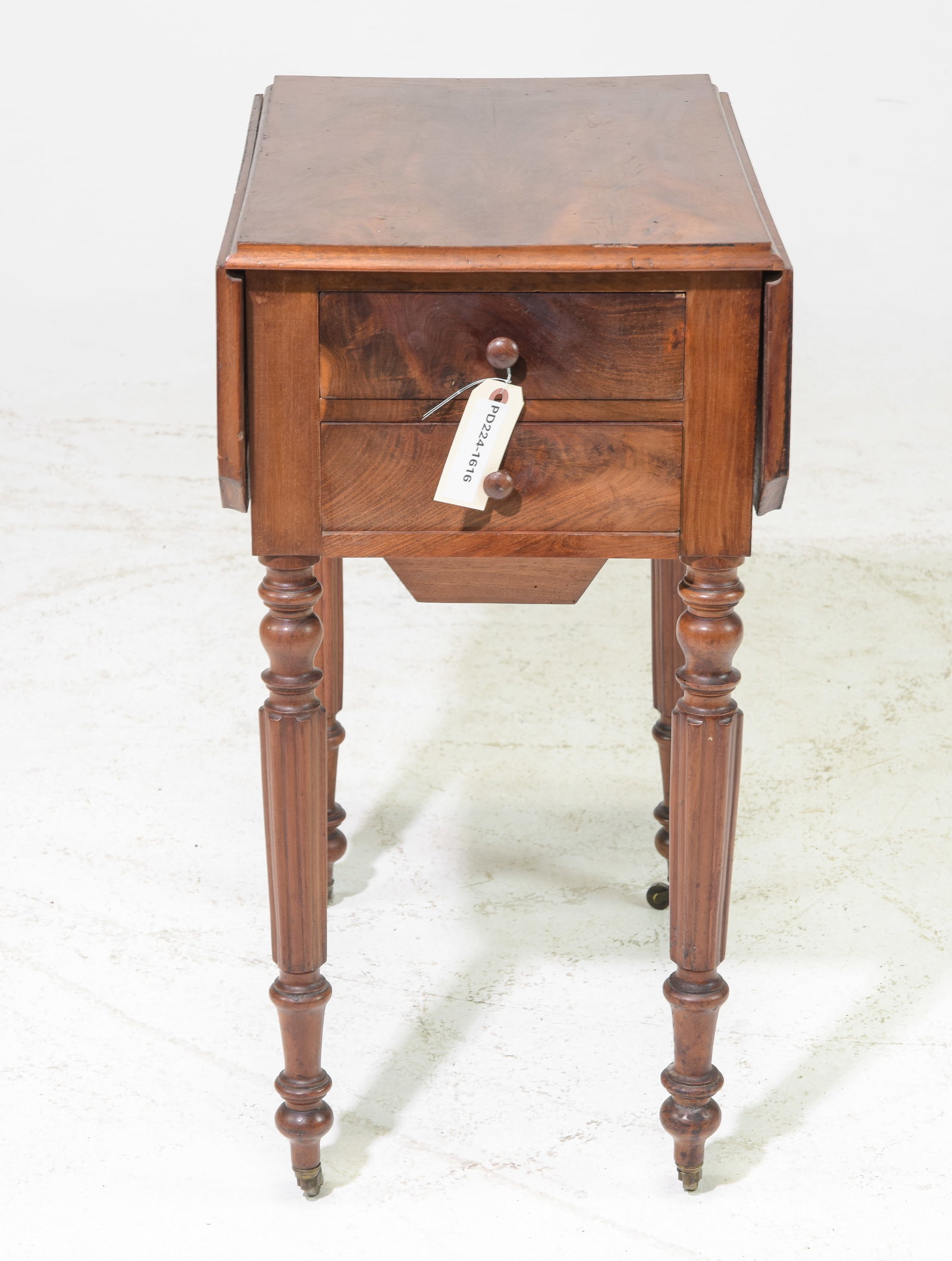French Mahogany Drop Sided Sewing Table (1 of 5)