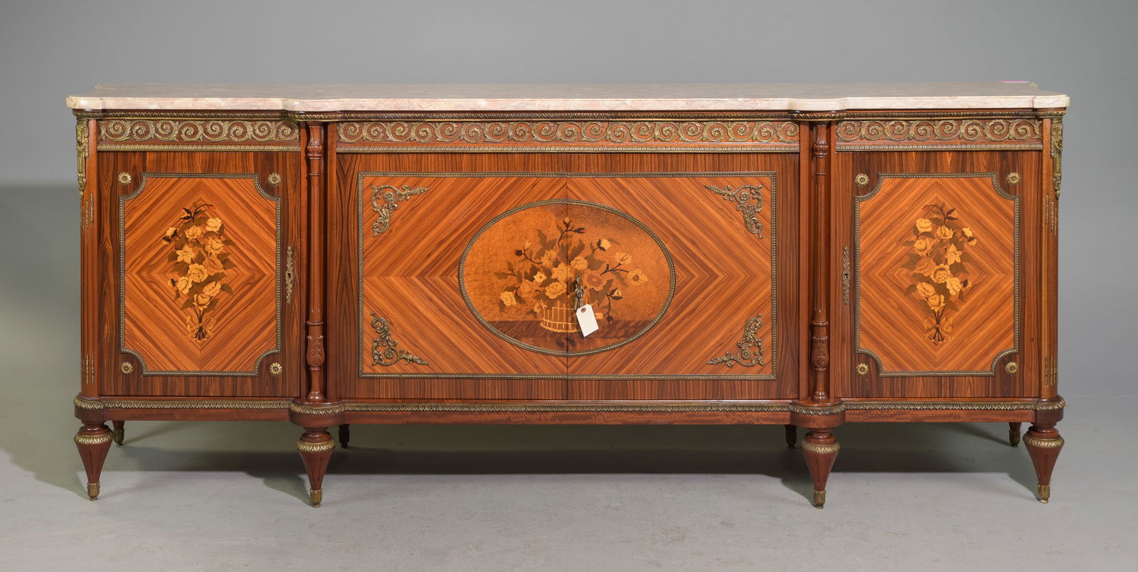 Louis XVI Style Marble Top Sideboard with Gilt Ormolu (1 of 9)