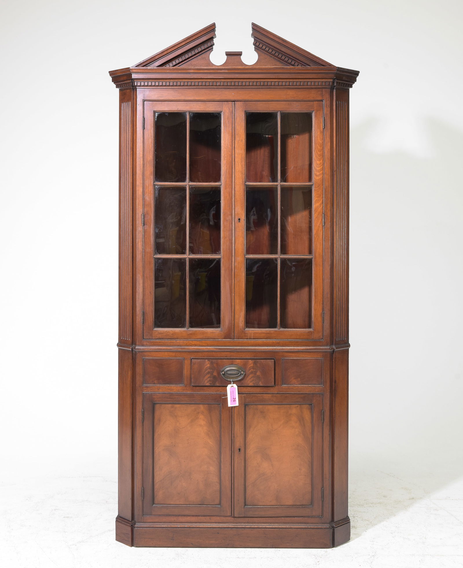 English Mahogany Large Corner Cupboard #1 (1 of 3)