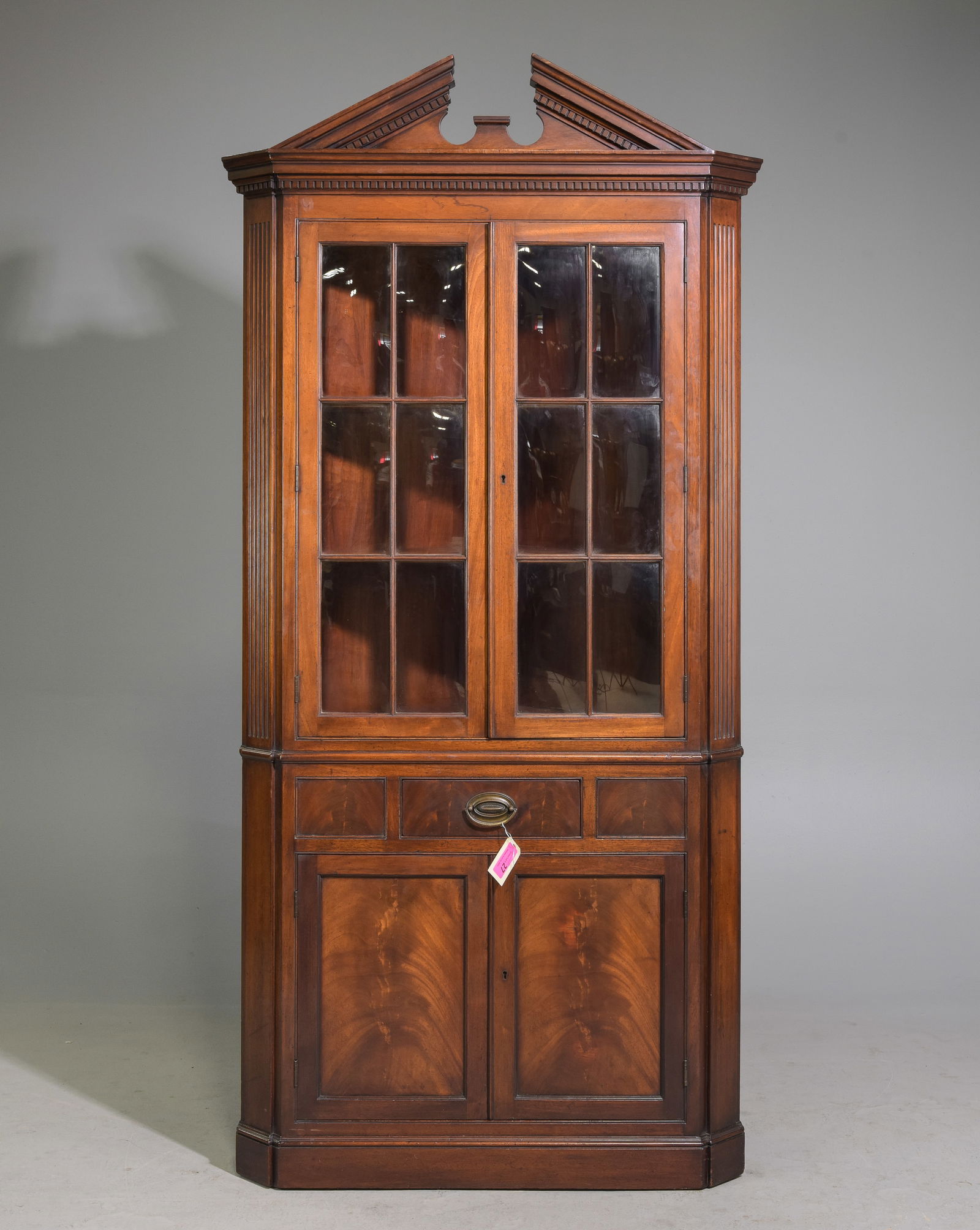 English Mahogany Large Corner Cupboard #2 (1 of 3)