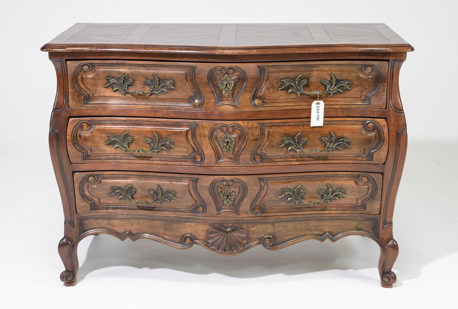 French Three Drawer Oak Arbalete / Bombe Chest (1 of 8)
