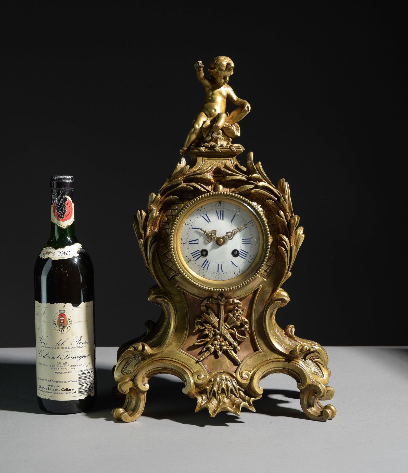 French Gilded Bronze Mantle Clock (1 of 6)