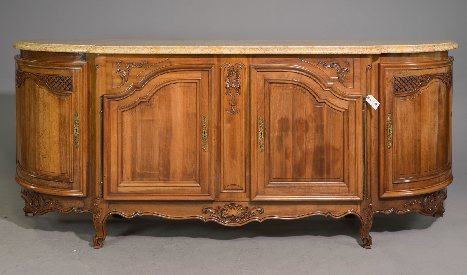 Louis XV Style Marble Top  Walnut Sideboard (1 of 5)