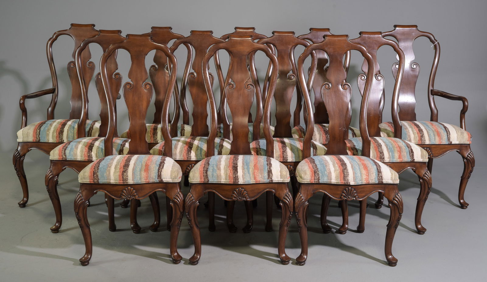 Set of 12 Mahogany Dining Chairs (1 of 5)