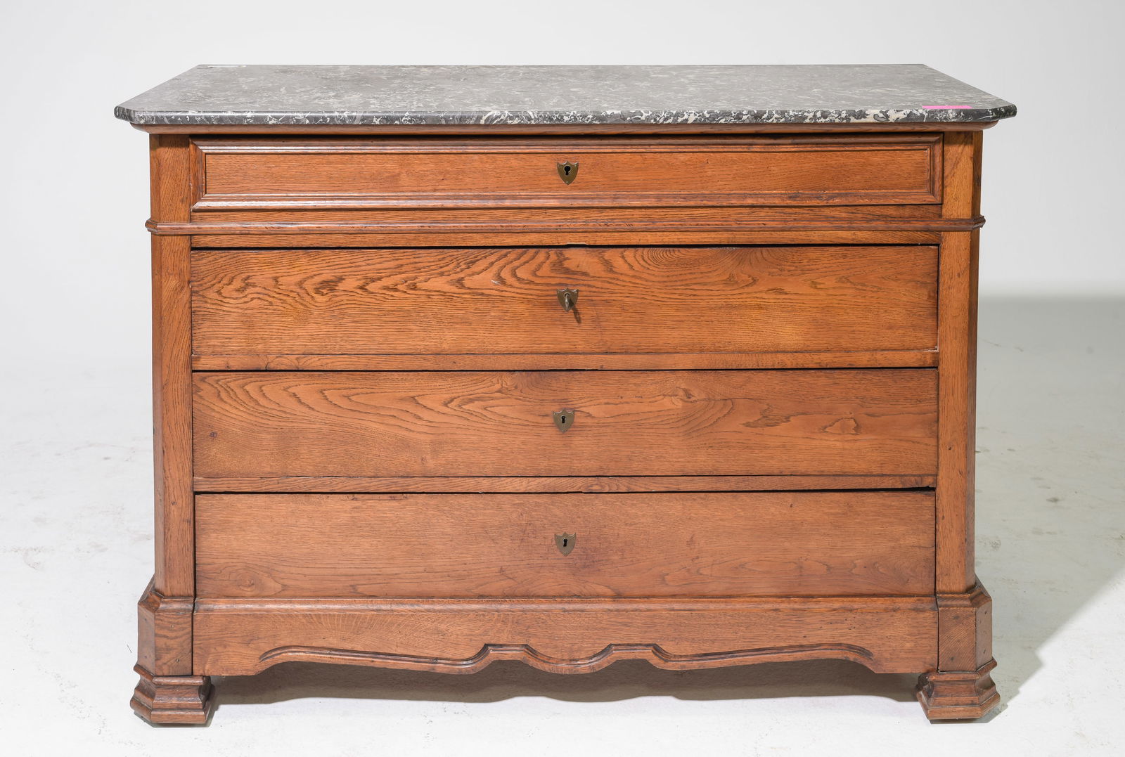 Louis Philippe Style Grey Marble Top 4 Chest (1 of 5)