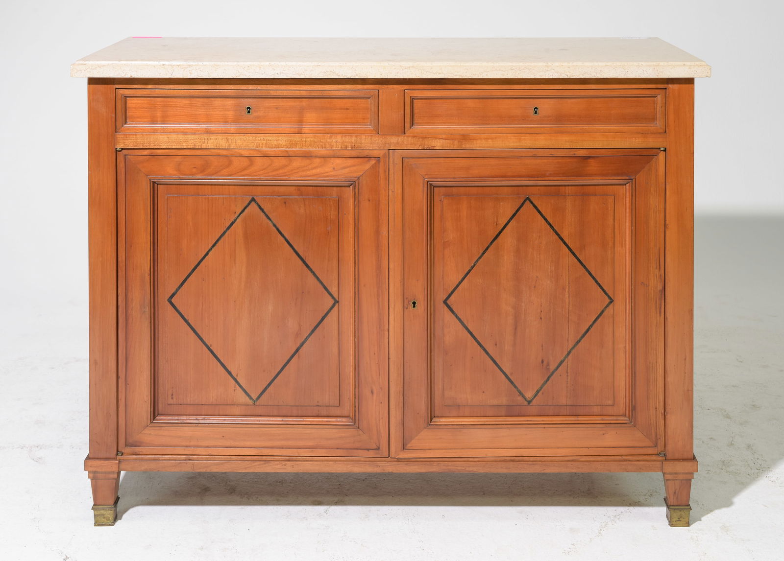 French Marble Top Cherry Buffet / Sideboard (1 of 6)
