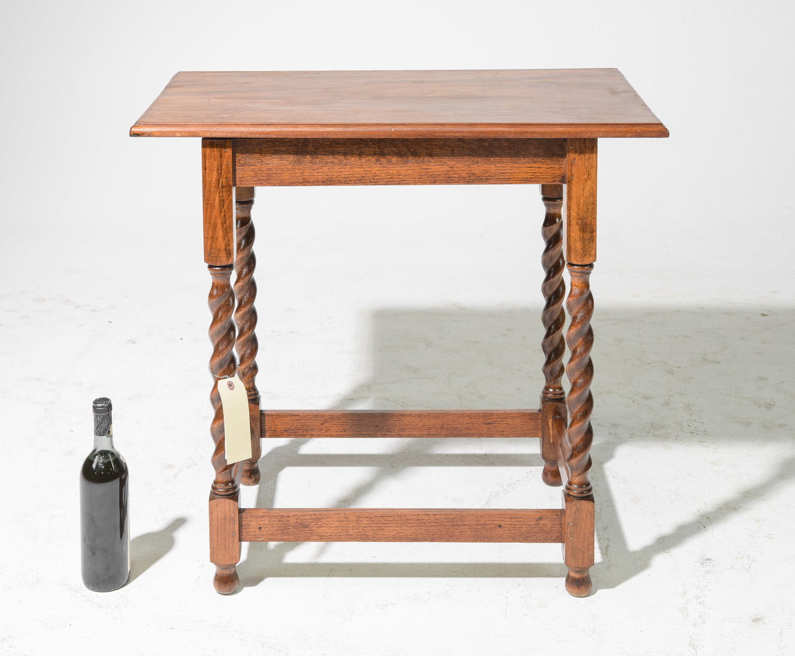 British Oak Barley Twist Rectangular Table c.1920's (1 of 2)