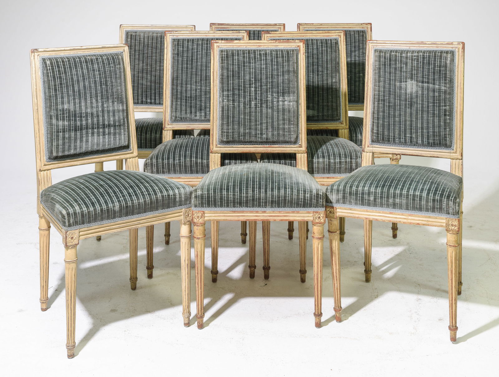 Set of 8 Louis XVI Style Dining Chairs c.1890's (1 of 4)