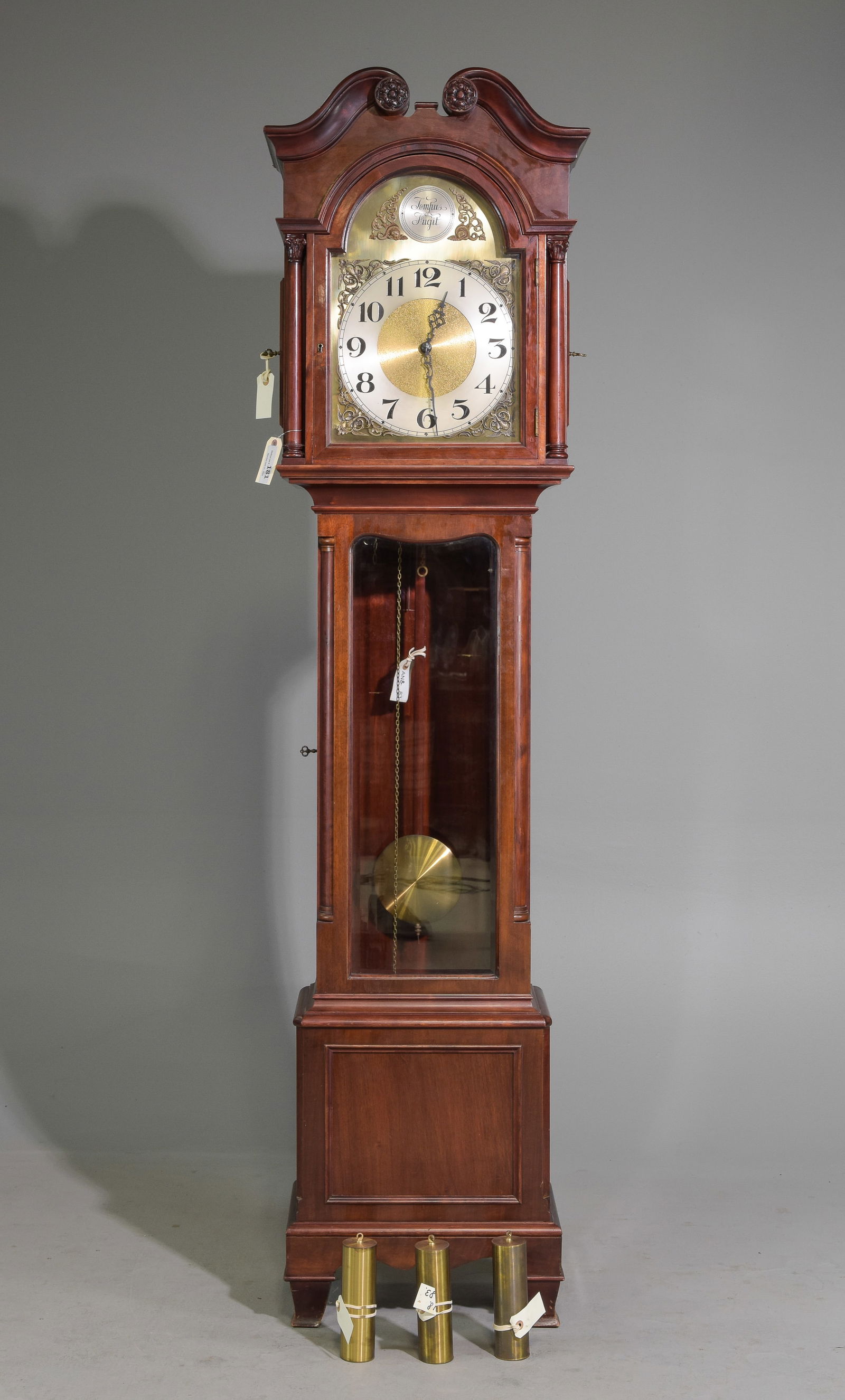 Danish Mahogany Grandfather / Longcase Clock (1 of 7)