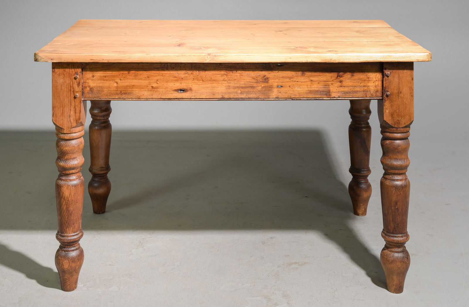 British Pine Turned Leg Table c.1920's (1 of 5)