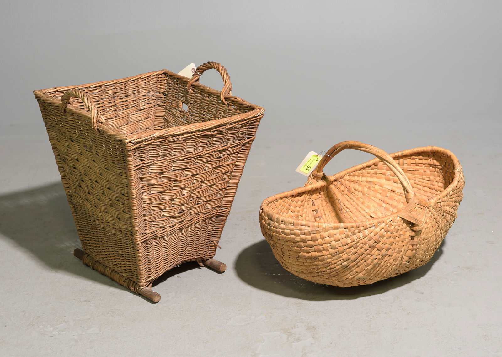 Two Woven Wicker Market / Gathering Baskets (1 of 4)