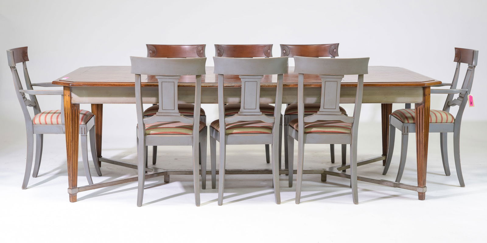 Louis XVI Style Monumental Dining Table & 8 Chairs (1 of 6)