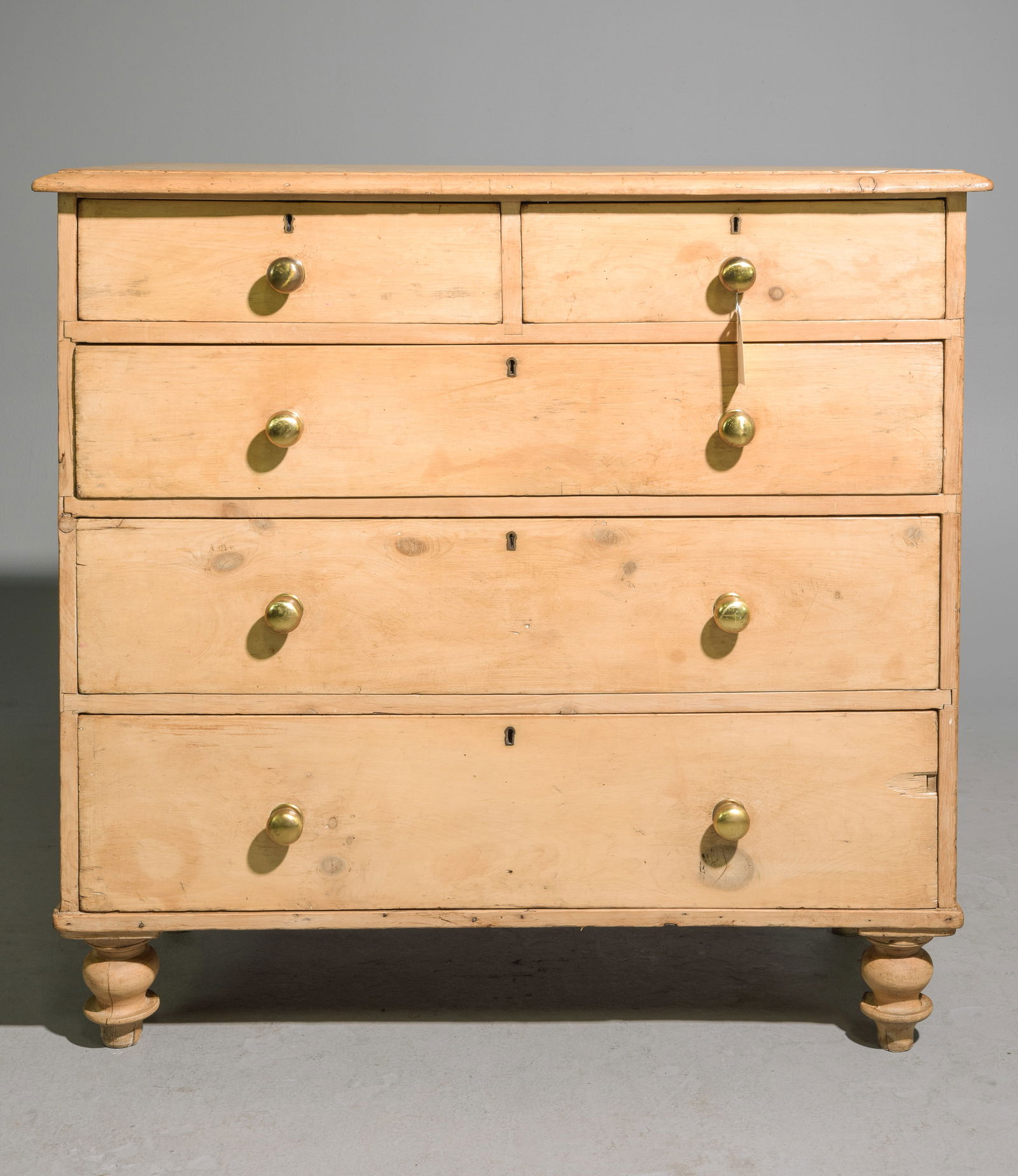 Waxed Pine Five Drawer Chest c.1920's (1 of 5)