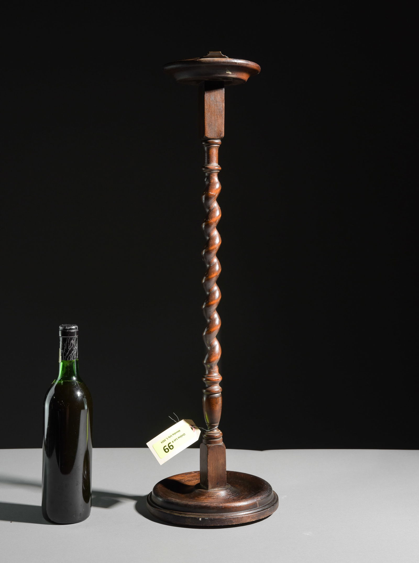 British Oak Smokers Stand with Ash Tray c.1920's (1 of 3)