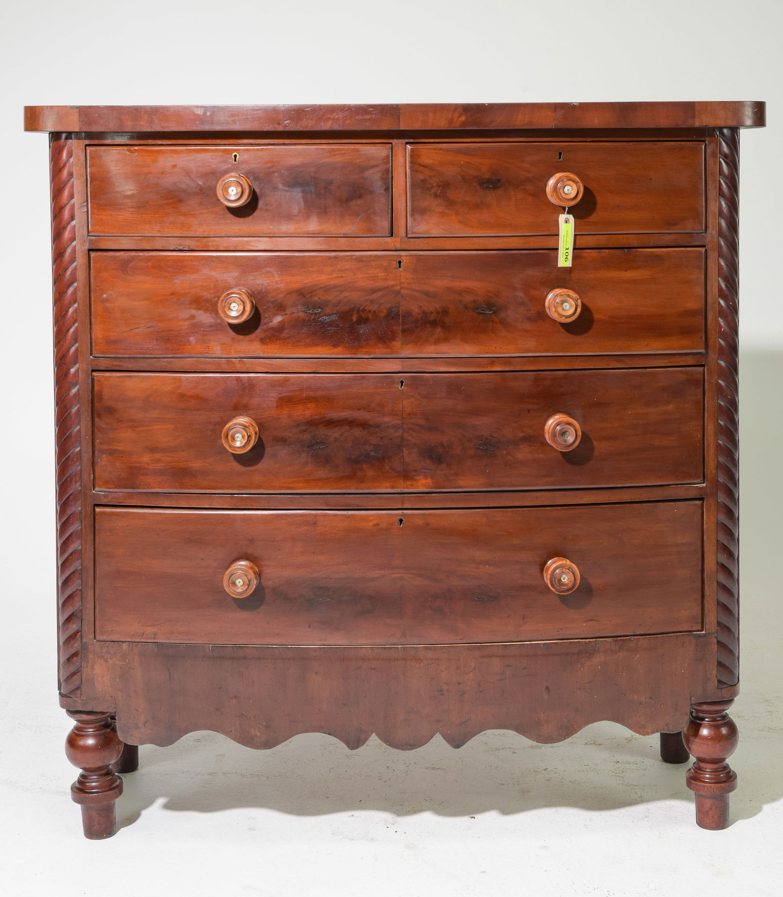 British Mahogany 5 Drawer Chest c.1920's-30's (1 of 7)