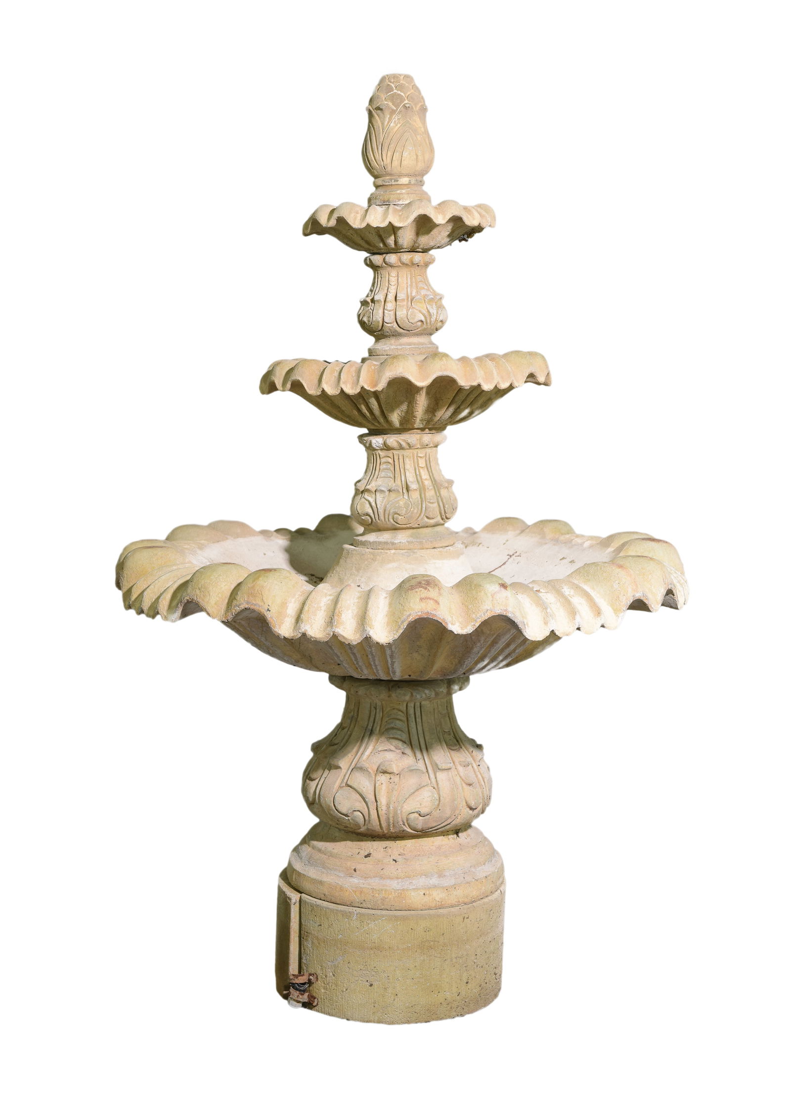 Cast Stone / Concrete Large Fountain: Cast Stone / Concrete Large Fountain - 63.5 in tall x 41 inch diameter