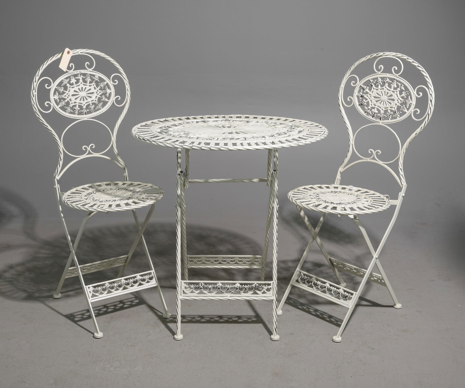 English Painted Metal Bistro / Garden Table & Chairs #1 (1 of 4)