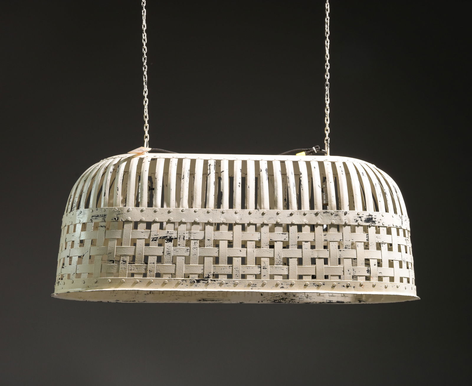 Painted Basket Weave Chandelier #2 (1 of 2)