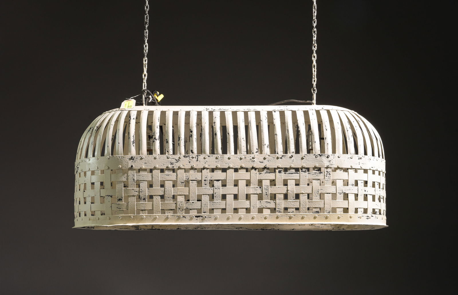 Painted Basket Weave Chandelier #3 (1 of 2)
