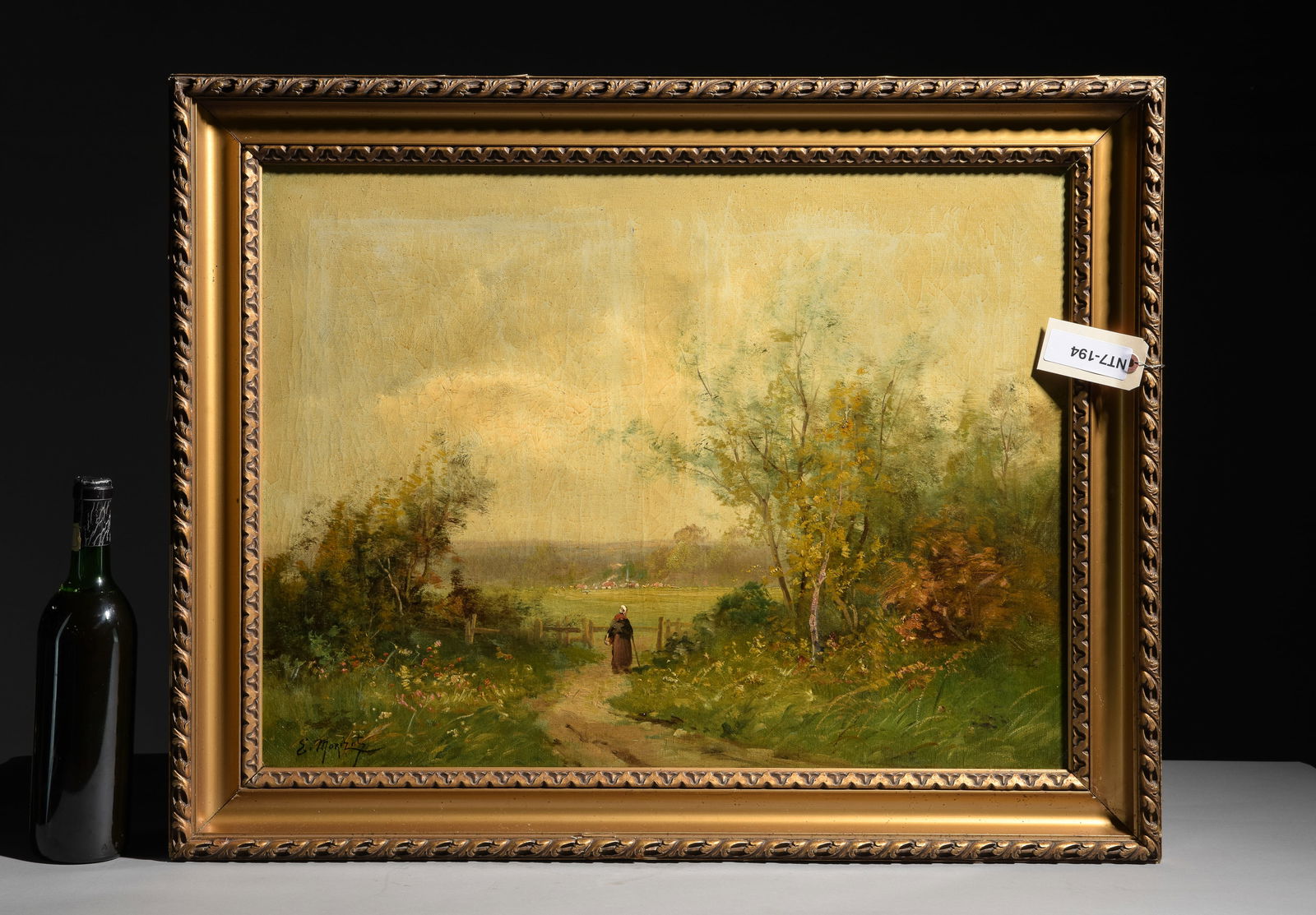 Gold Framed Oil on Canvas Landscape c.1890's (1 of 3)