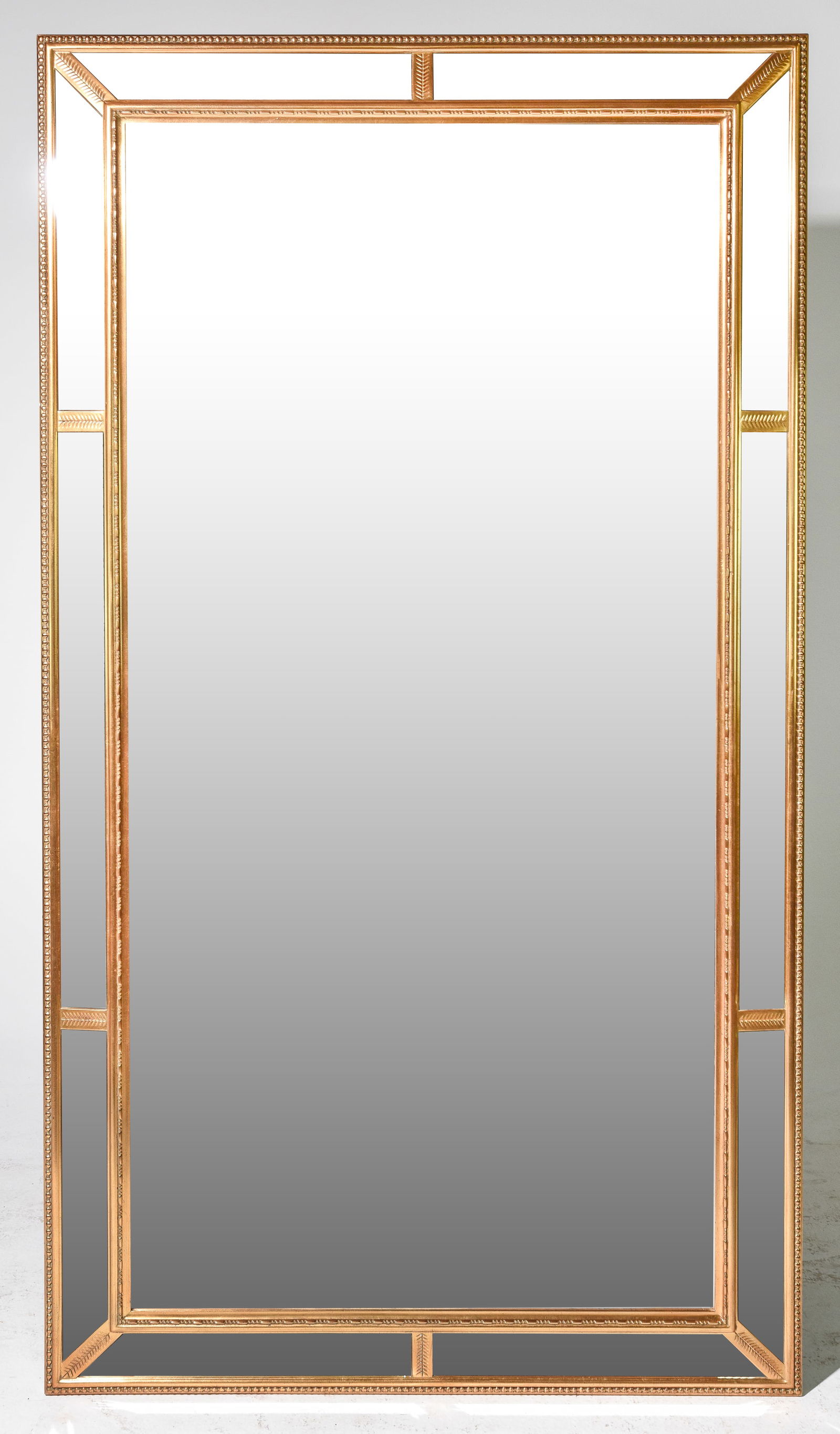 Louis XVI Style Gilded / Painted Framed Large Mirror (1 of 3)