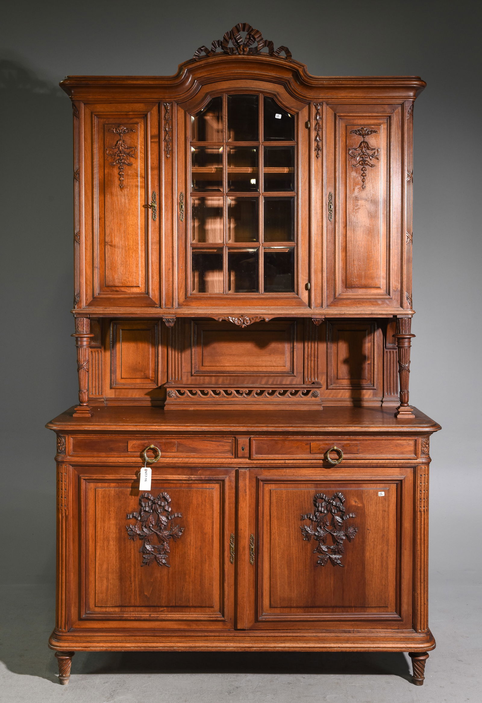 Louis XVI Style Walnut Double Buffet c.1920's (1 of 7)