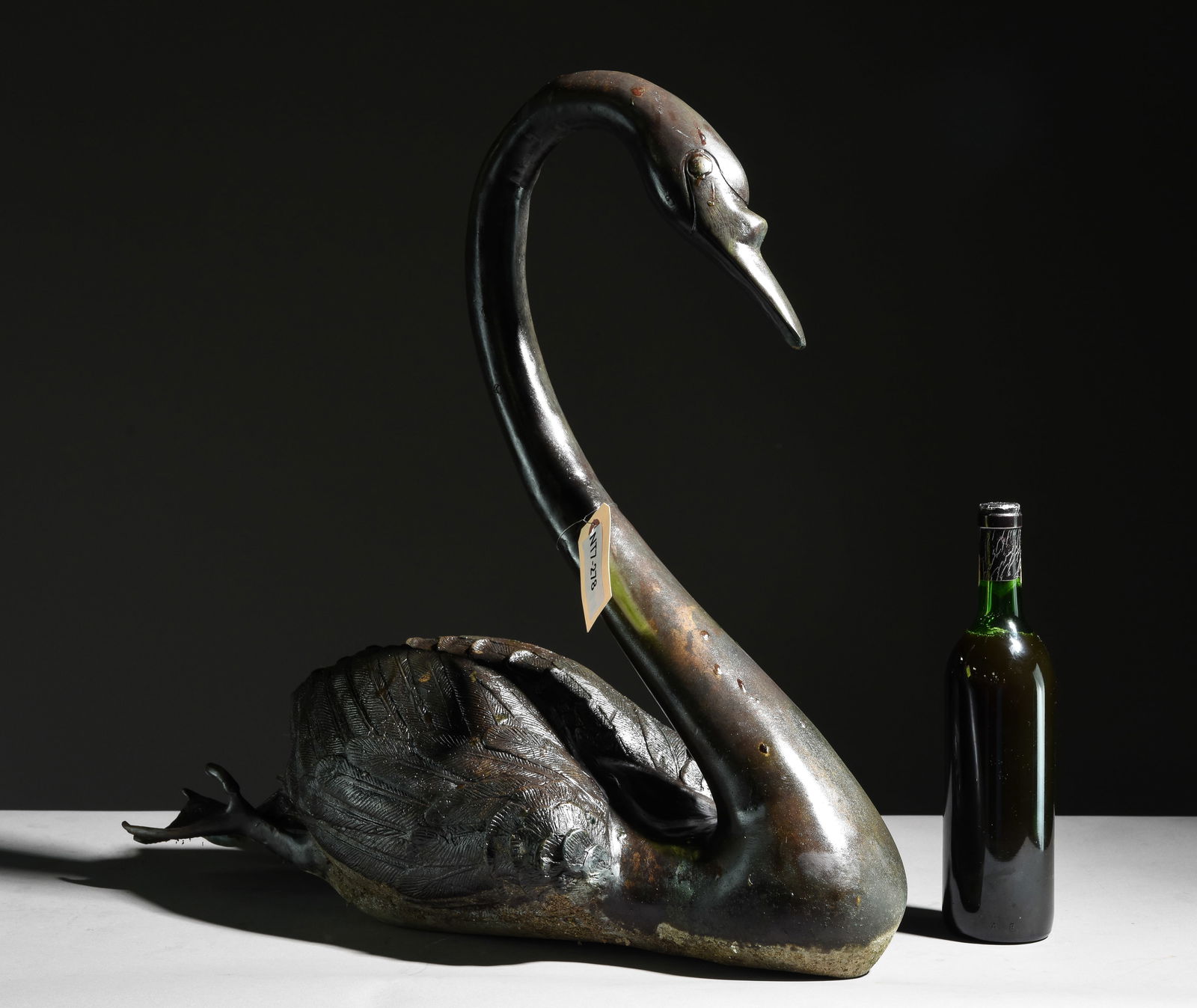 Cast Swan Painted Garden Figure (1 of 5)