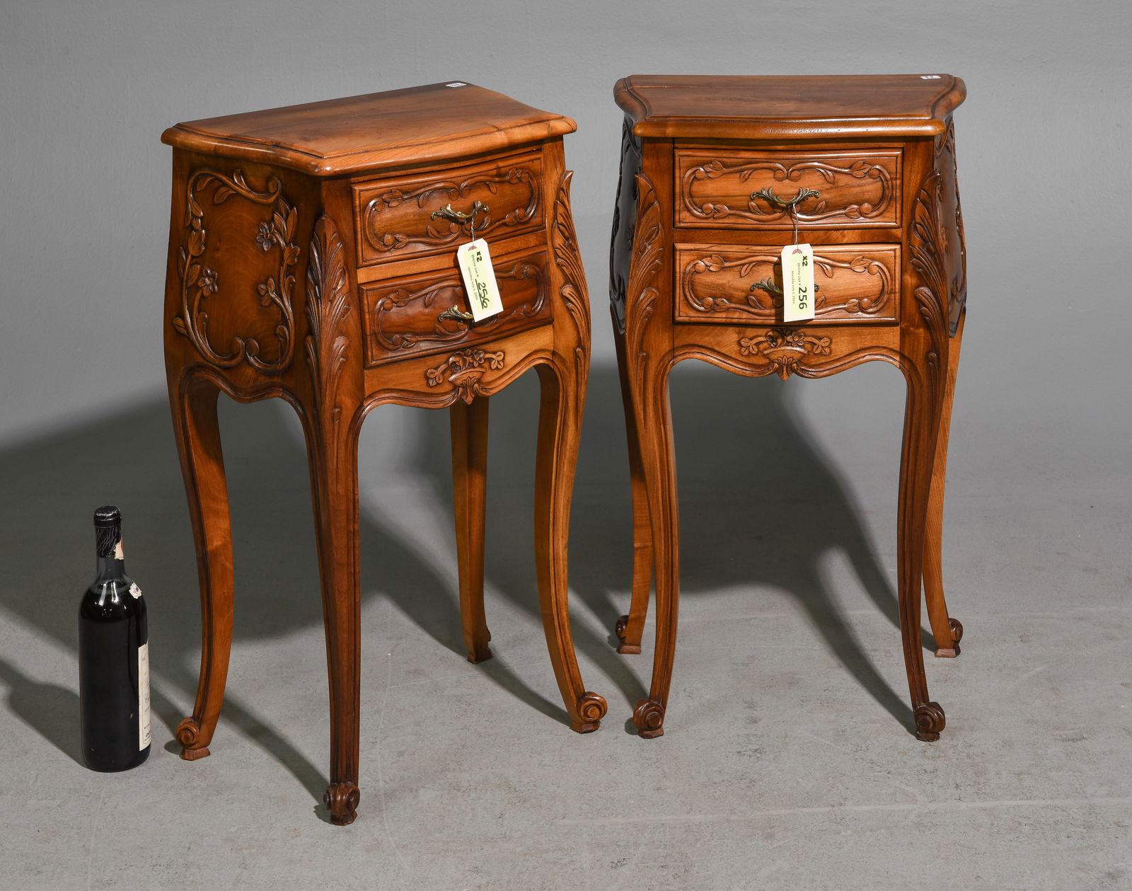 2 Louis XV Style Carved Walnut Chests / Nightstands (1 of 4)