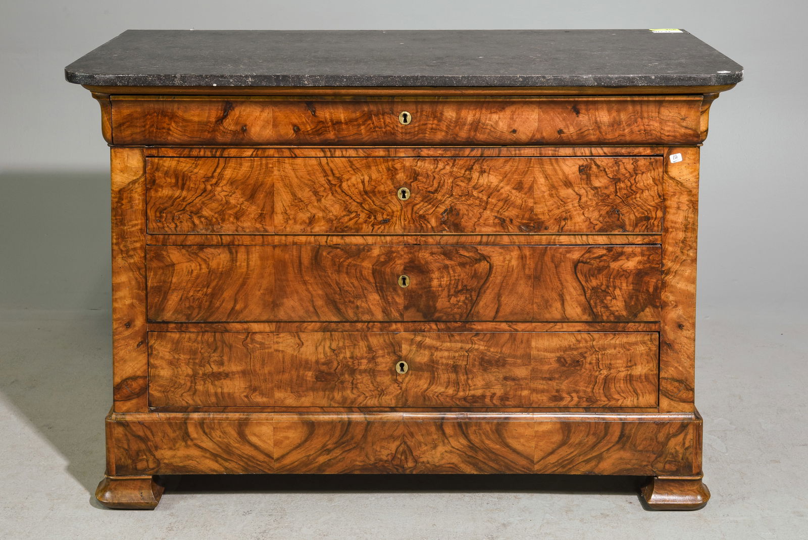 Louis Philippe Style Marble Top Walnut Chest (1 of 5)