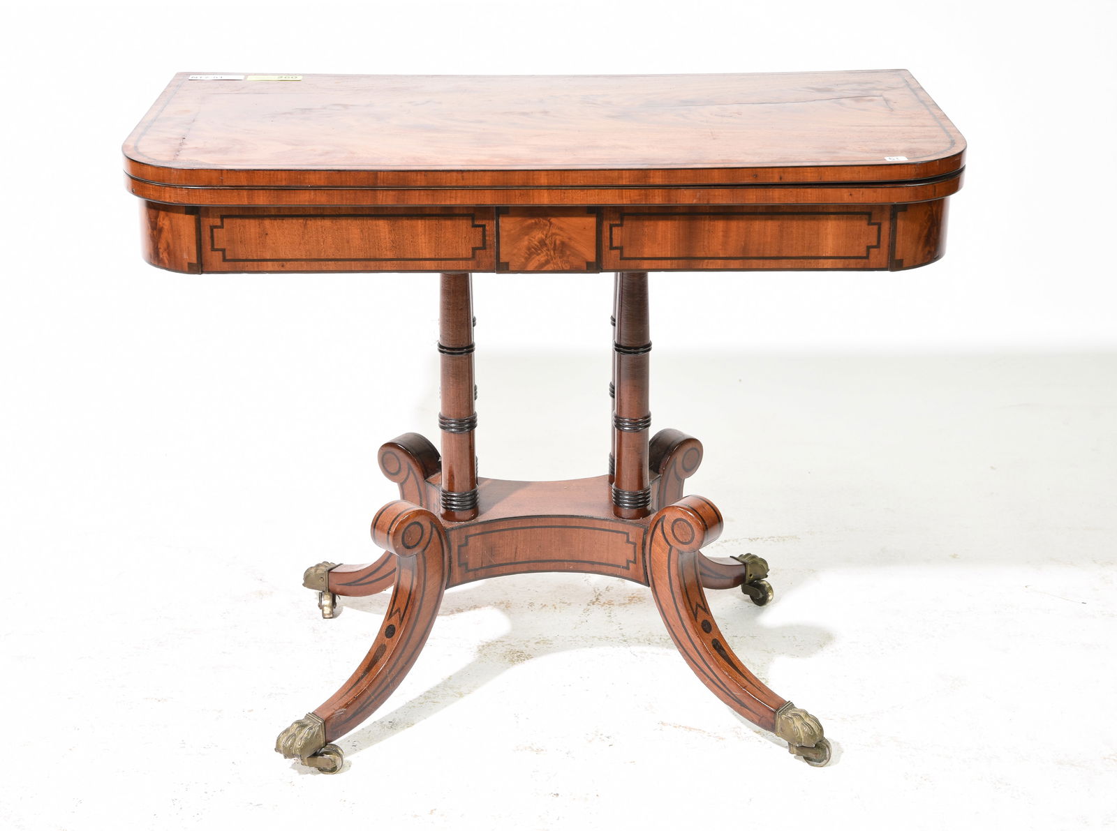 French Flip Top Mahogany Game Table c.1900 (1 of 6)