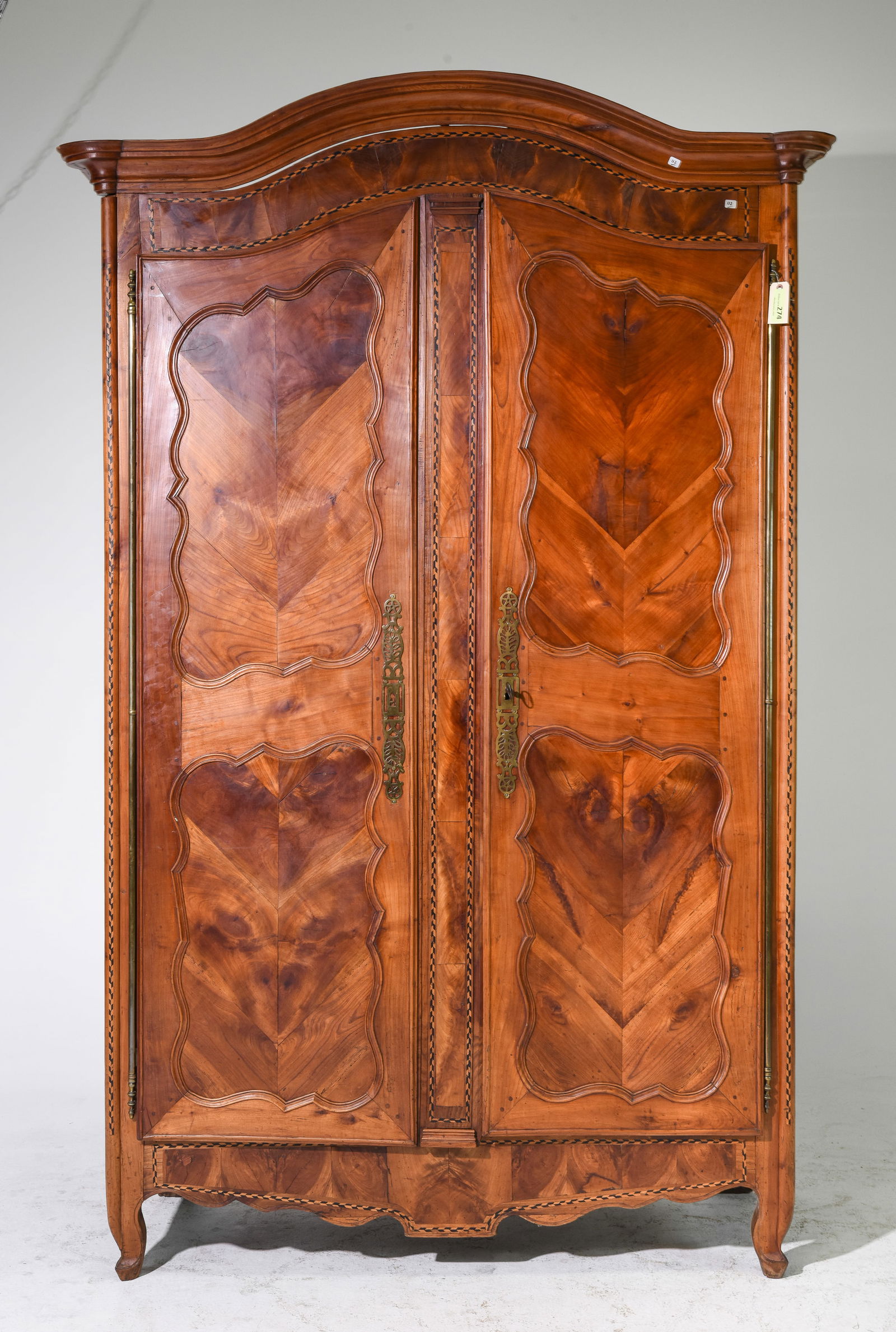 French Regency Style Large Cherry Armoire (1 of 9)