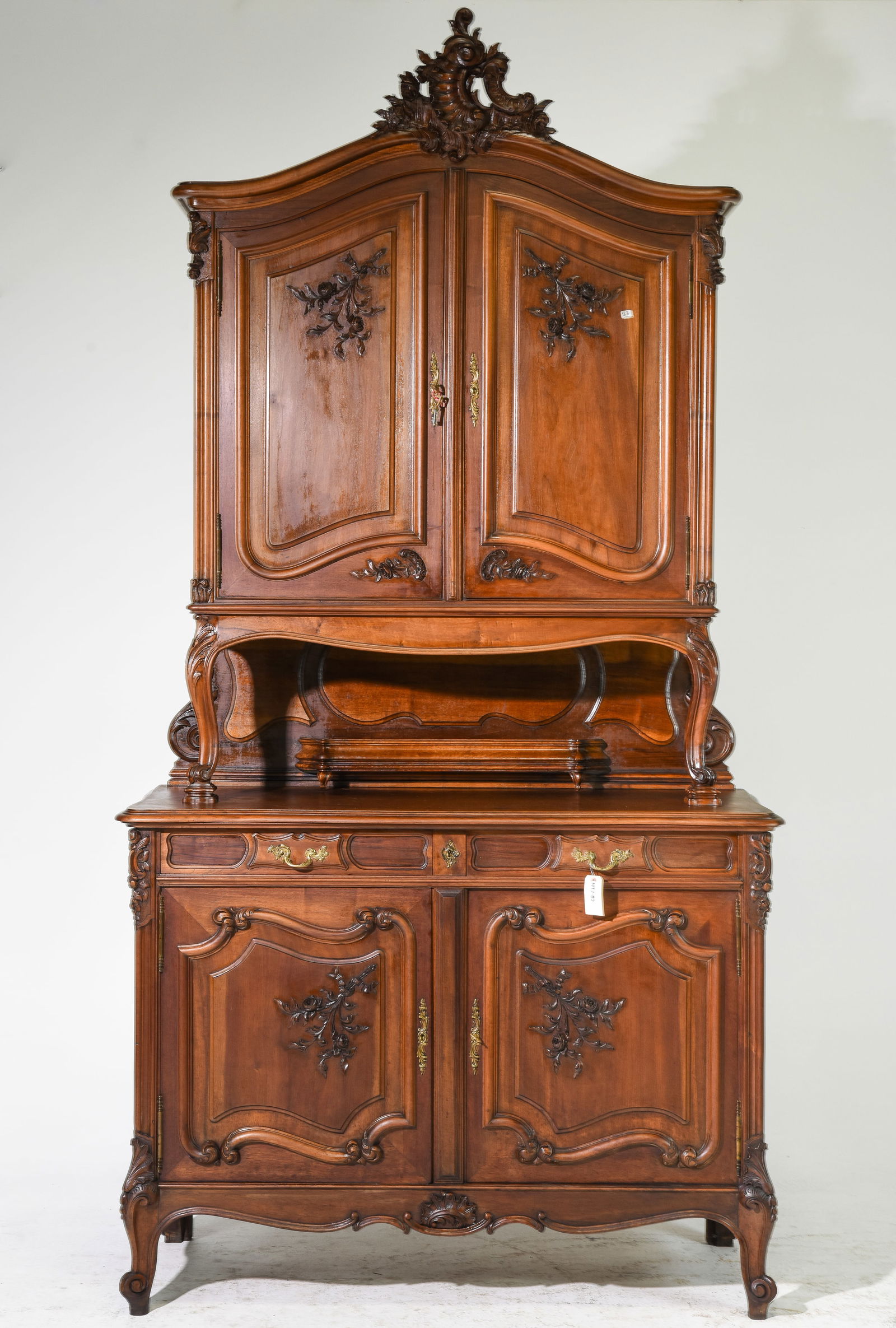 Louis XV Style Walnut Double Buffet c.1920's (1 of 10)