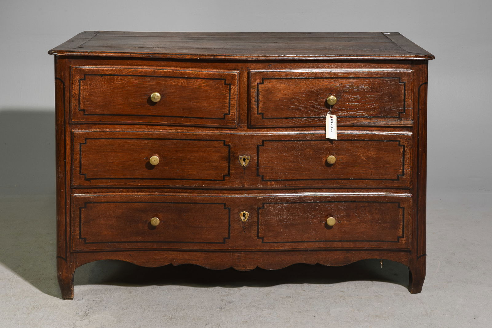 French Regency Style Oak 4 Drawer Chest (1 of 5)