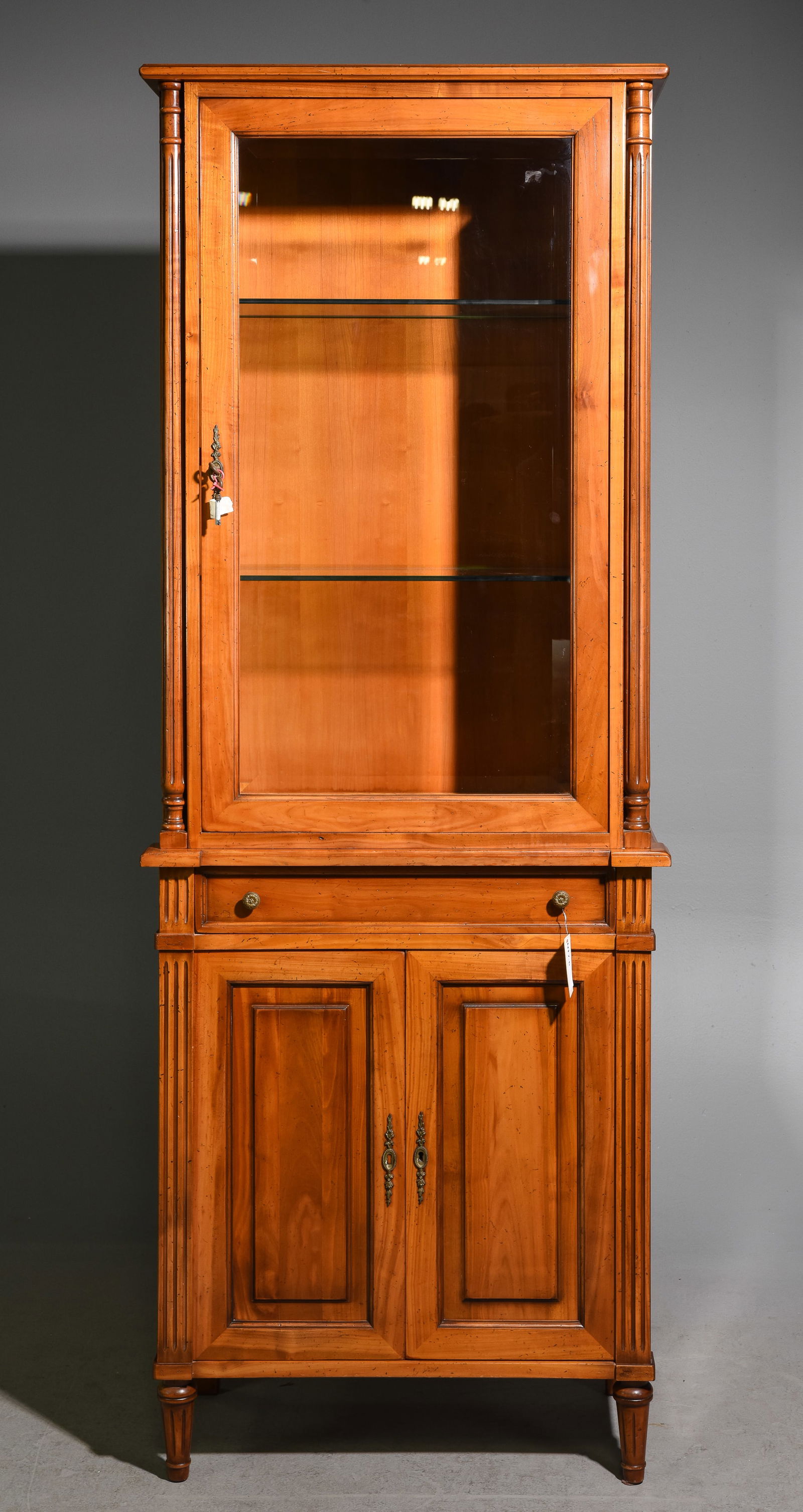 Louis XVI Style Cherry Showcase / Display Cabinet (1 of 7)