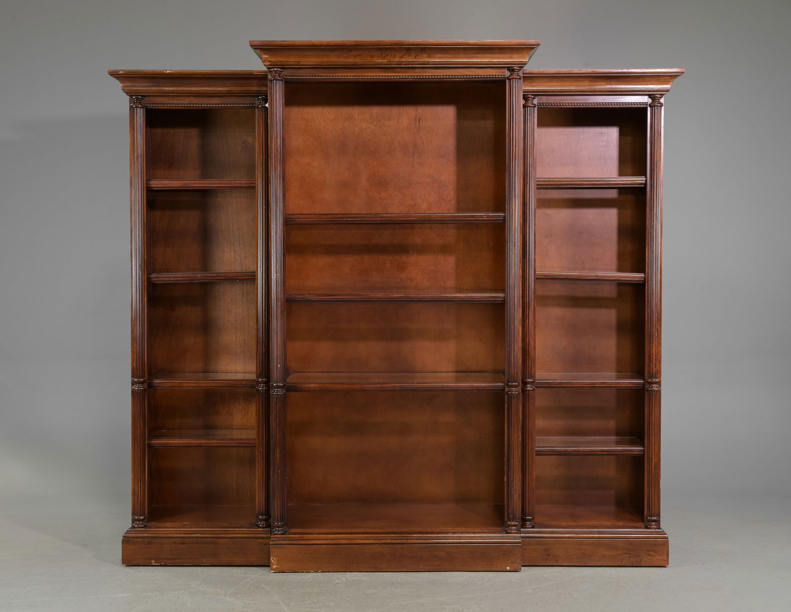 Empire Style Mahogany Three Part Bookshelf (1 of 8)
