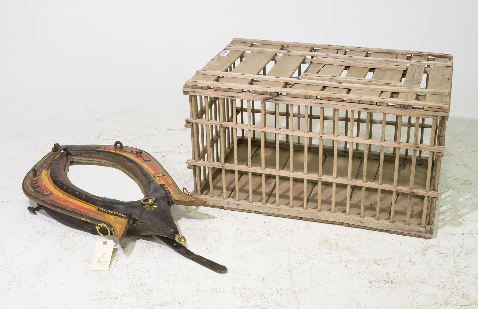 Horse Collar Mirror & Vintage Bird Cage (1 of 3)