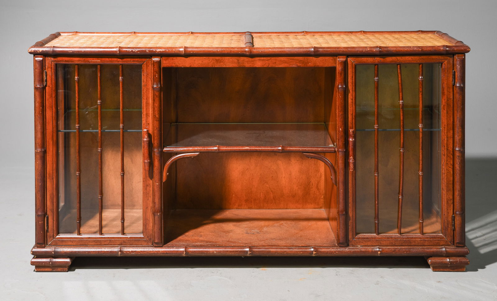 Faux Bamboo Hall Cabinet (1 of 8)