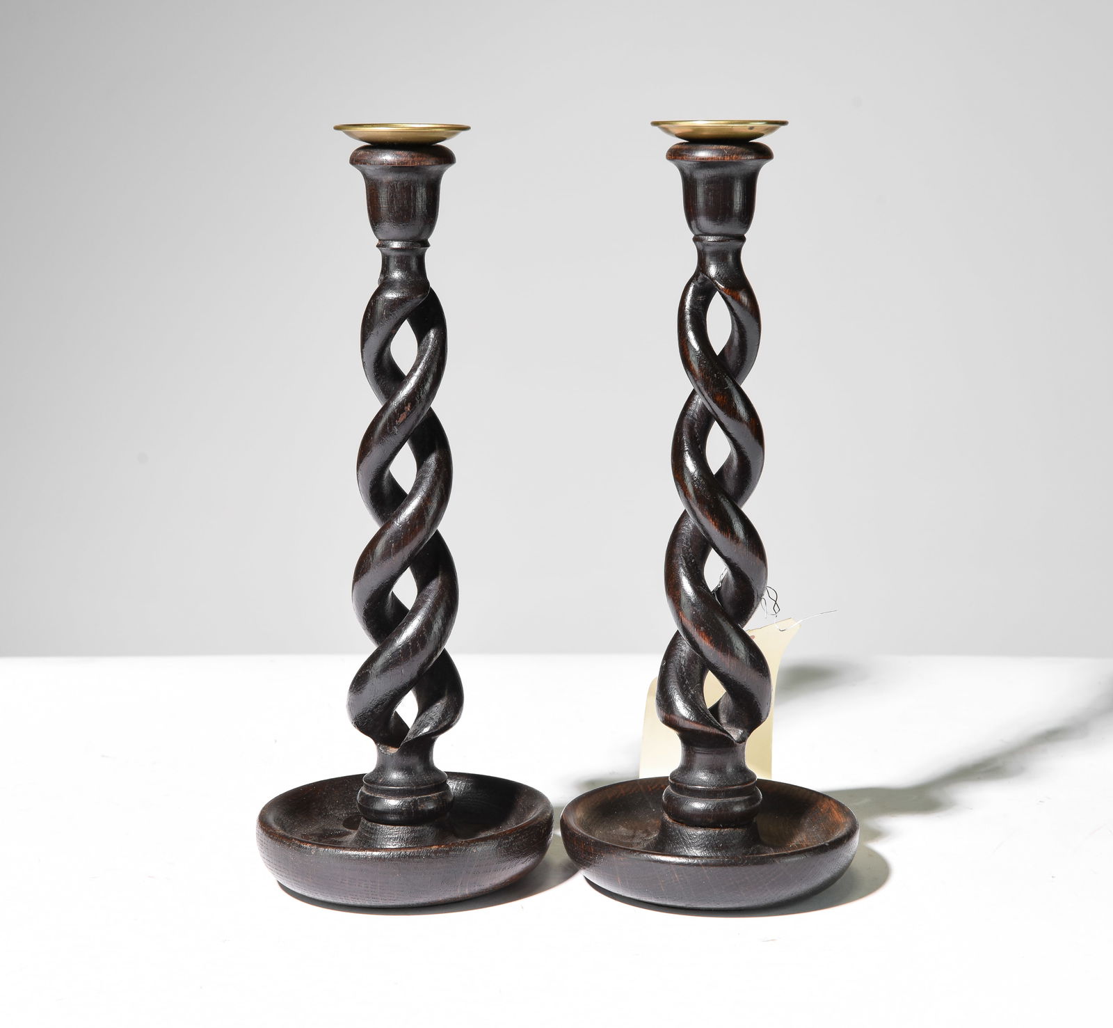 Pair Of Open Barley Twist  Candlesticks (1 of 4)