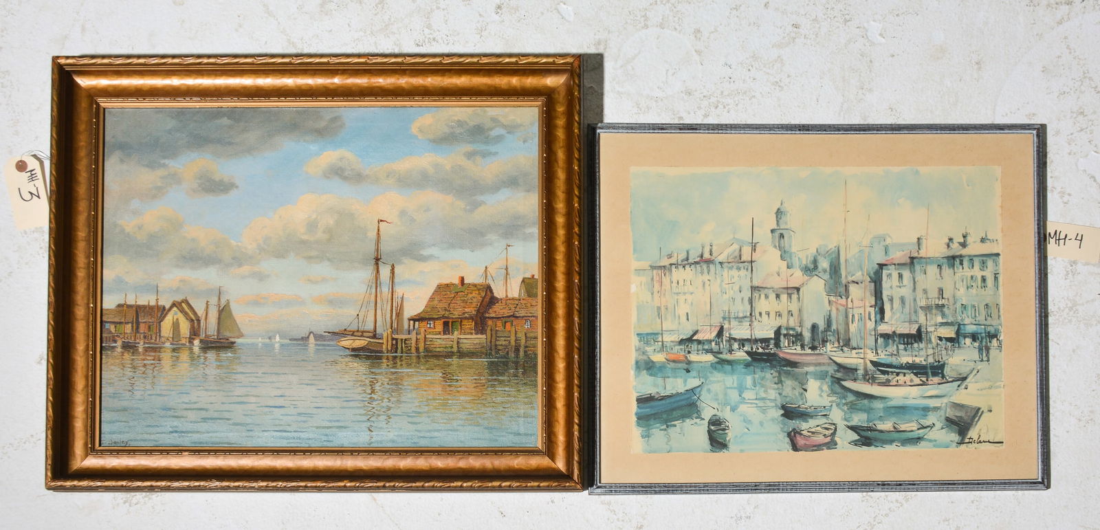 T. Bailey Nautical Oil on Canvas & Nautical Water Color (1 of 6)