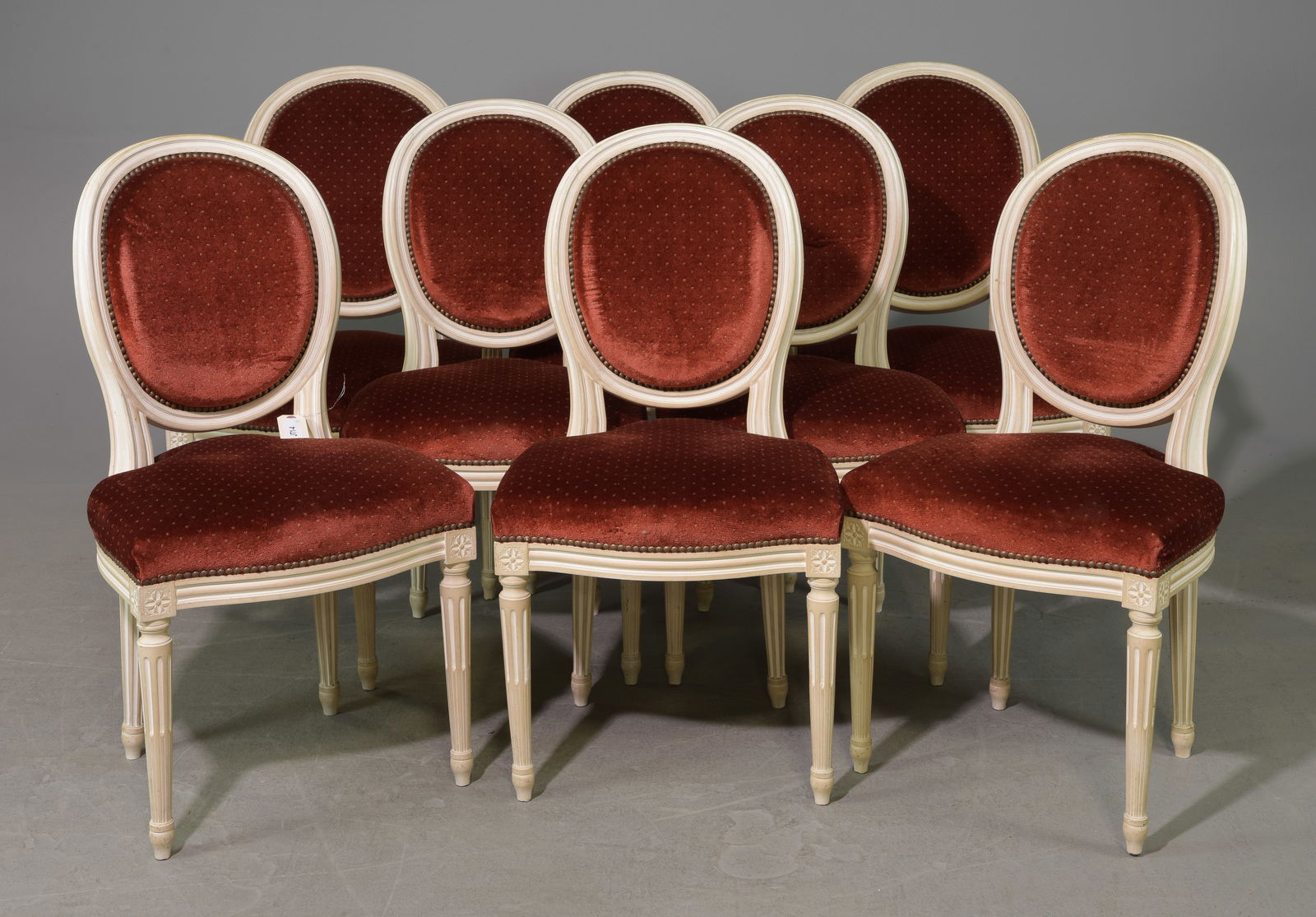 Set of 8 Louis XVI Style Balloon Back Chairs (1 of 4)