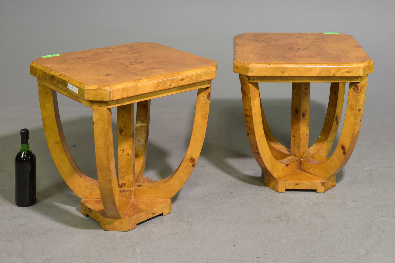 2 Art Deco Style Burled Occasional Tables (1 of 3)