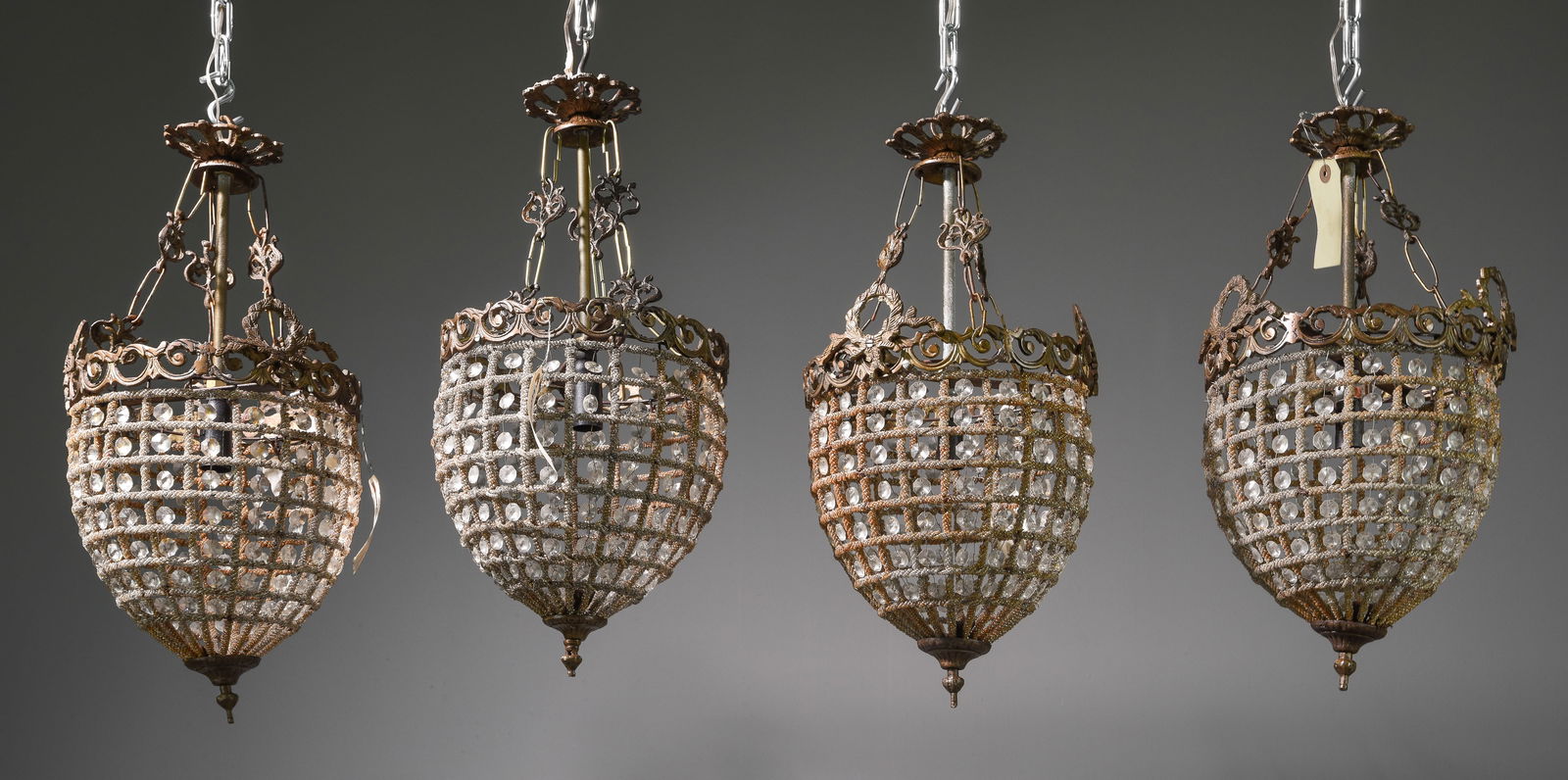 4 Empire Style Basket Chandeliers (1 of 4)
